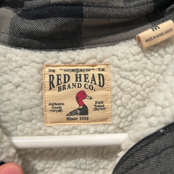 Sherpa Lined Flannel Red Head Co M - Picture 3 of 4